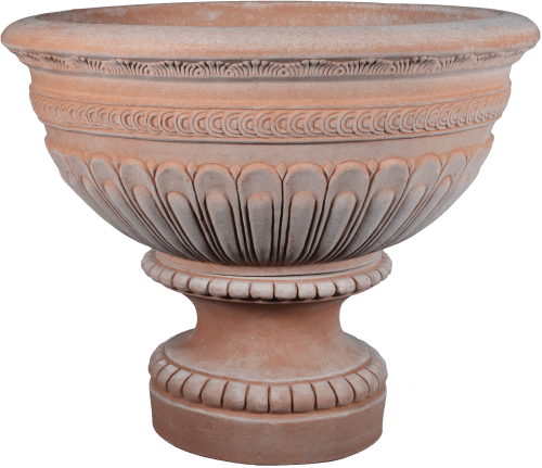 Ciotala Decorata With Base Image 2 - Terra Cotta Planter - Tuscan Imports